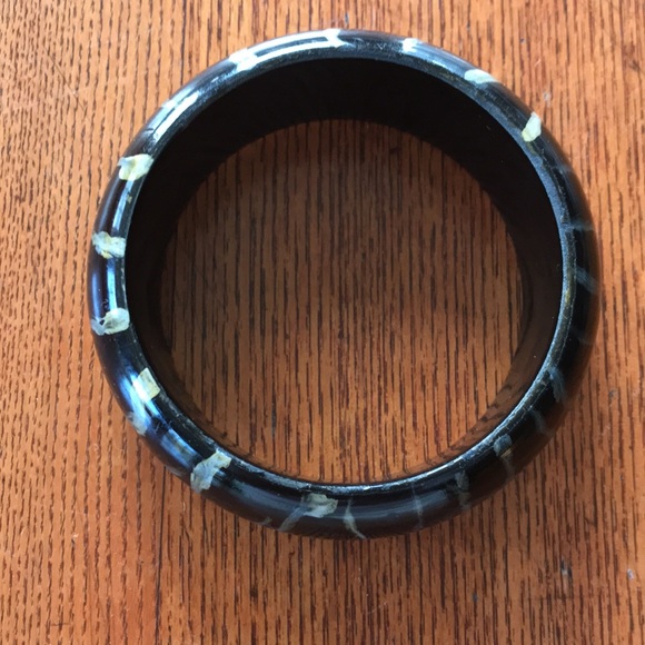 Black/White Animal Print Bangle - Picture 4 of 4